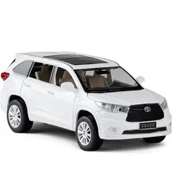 JackieKim 1:32 Toyota HighLander Acousto оптический отступить игрушки литья под давлением модель автомобиля