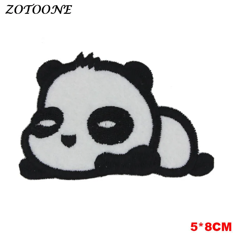 Патчи ZOTOONE с милыми животными пандой кошкой вышивка Железный патч для одежды