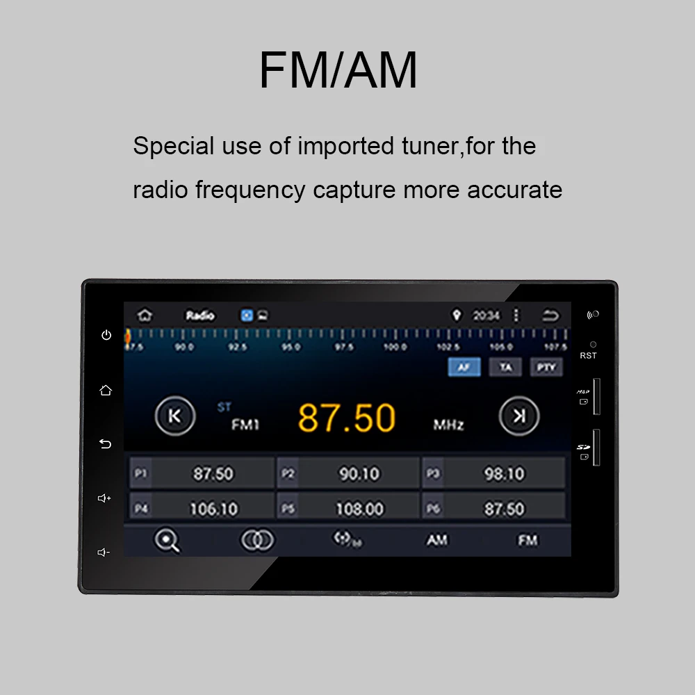 7 дюймовая Универсальная автомобильная стереомагнитола на Android 9 0 с сенсорным ЖК