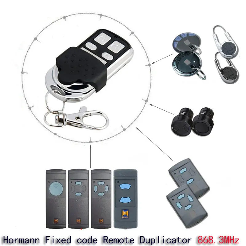 

Garage gate remote transmitter Duplicator for Hormann HSE2/HSE4 868.3MHz fixed code EU/RU market Battery 12V 27A