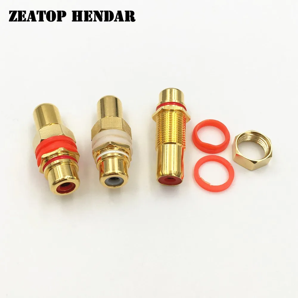 20Pcs Gold plated RCA Female to Female Coupler Joiner Jack Straight F