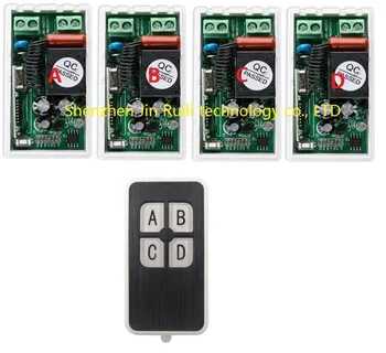 

AC220V 1CH 10A RF Wireless Remote Control Switch System 433 MHZ 1 transmitter & 4 receiver relay Receiver Smart Home Switch