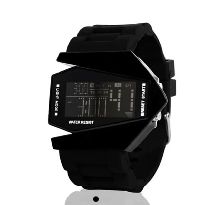 

2019 Fashion New Men Watch Casual Brand Cool Airplane Aivator Pilot LED Flashlight Alarm Boys Men Girl Sport Cuff Watch