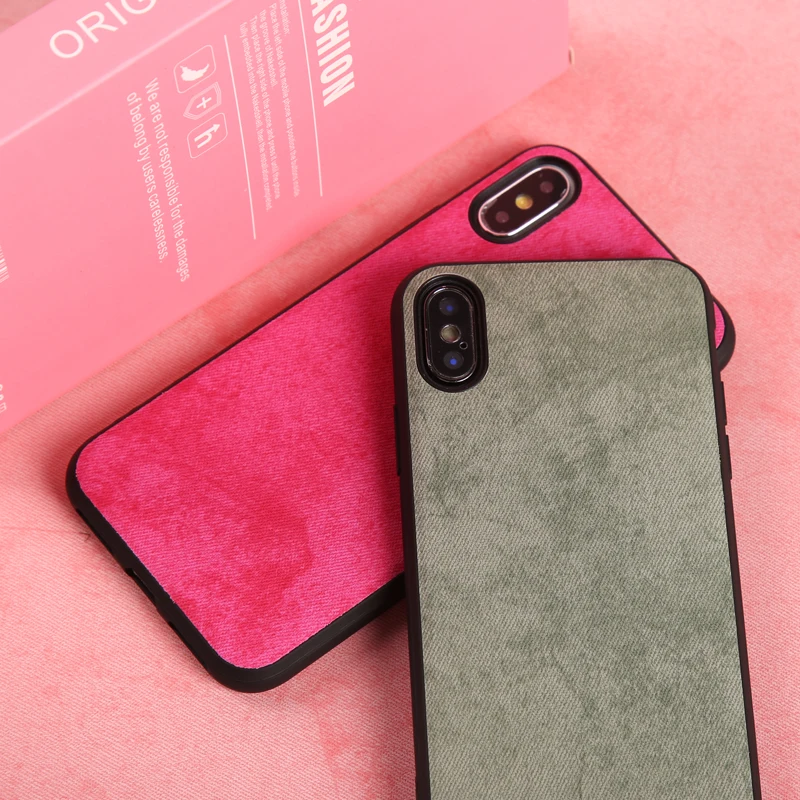 

Phone Cases For iPhone X Xs Max Cover denim Soft TPU Silicone Case For iPhone 6 6S Plus 7 8 Plus 7p 8p Shell