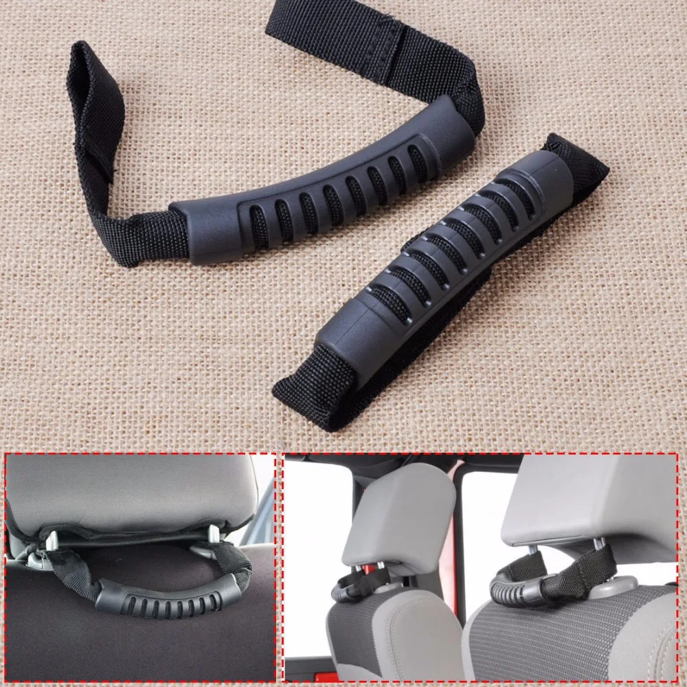 2pcs Rugged Ridge Rear Seat Grab Handle Set For JEEP Wrangler 1987 2015 Car grab handlein
