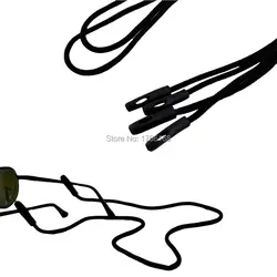 Оптовая продажа 20 штук новый черный нейлон очков шнур Открытый Спорт черный Очки шейный ремешок Строка Веревка Группа