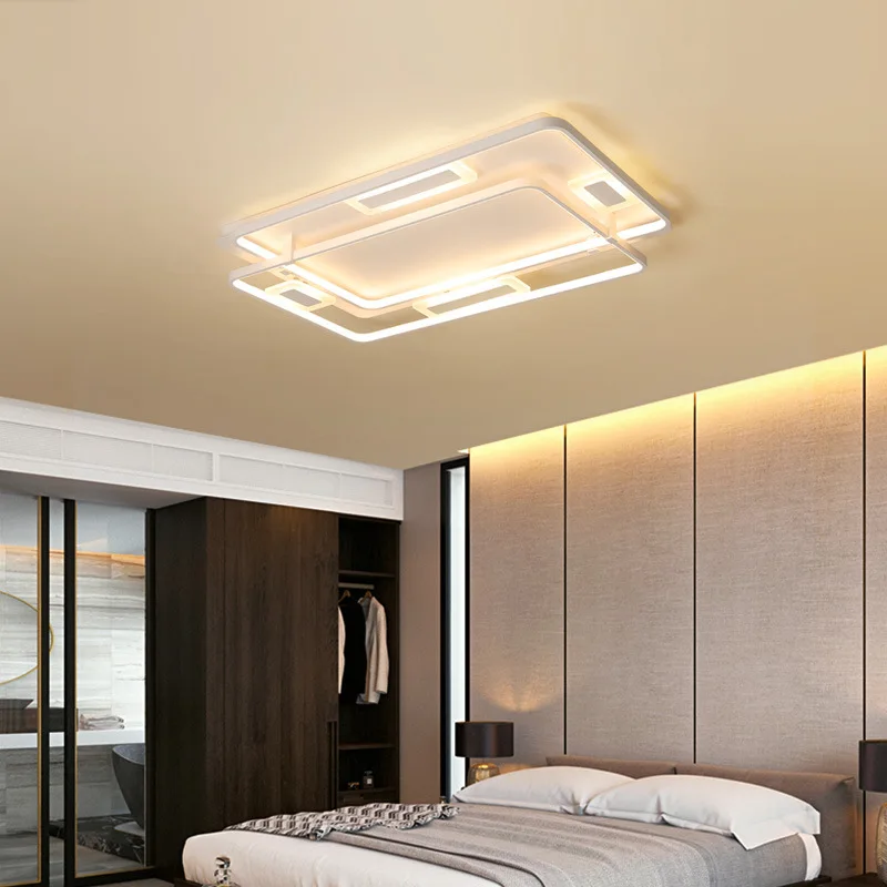 

KM Acrylic personality rectangular led to absorb dome light sitting room bedroom Nordic modern led to absorb dome light