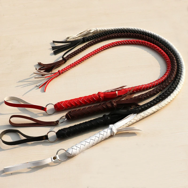 70CM & 80CM Pardensport Hand Made Braided Riding Whips Horse Racing Genuine Bull Leather Equestrian Horseback Riding Whip