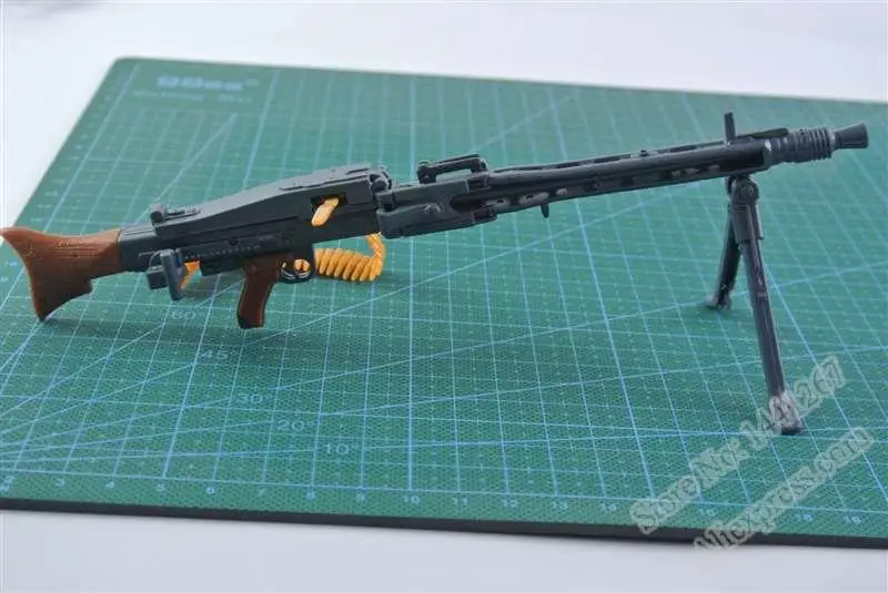 1:6 MG42 пулемет общего назначения, сборная модель пистолета, пластиковое оружие для 1/6 солдат, военные строительные блоки, игрушка