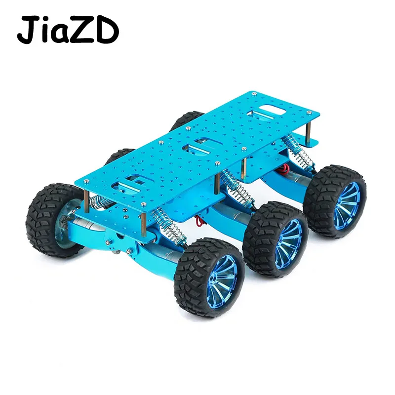 

Alloy 6WD search rescue platform smart car chassis damping off-road climbing raspberry pie can extend the robot arm WIFI cart S2