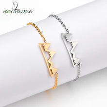 Nextvance – Bracelet délicat en acier inoxydable, chaîne à maillons d'aventure, bijoux de randonnée