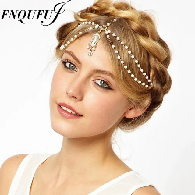 Wedding Hair Jewelry Chain Accessory For Boho Head Ornaments Wedding Hair Jewelry Chain Accessory For Boho Head Ornaments Brides Jewels Beach Piece