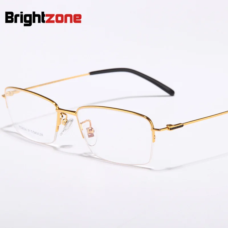 

Оправа для очков Мужская из чистого титана, оправа при близорукости, длинные штанины, для деловых встреч, с узором «Exceed», 2023