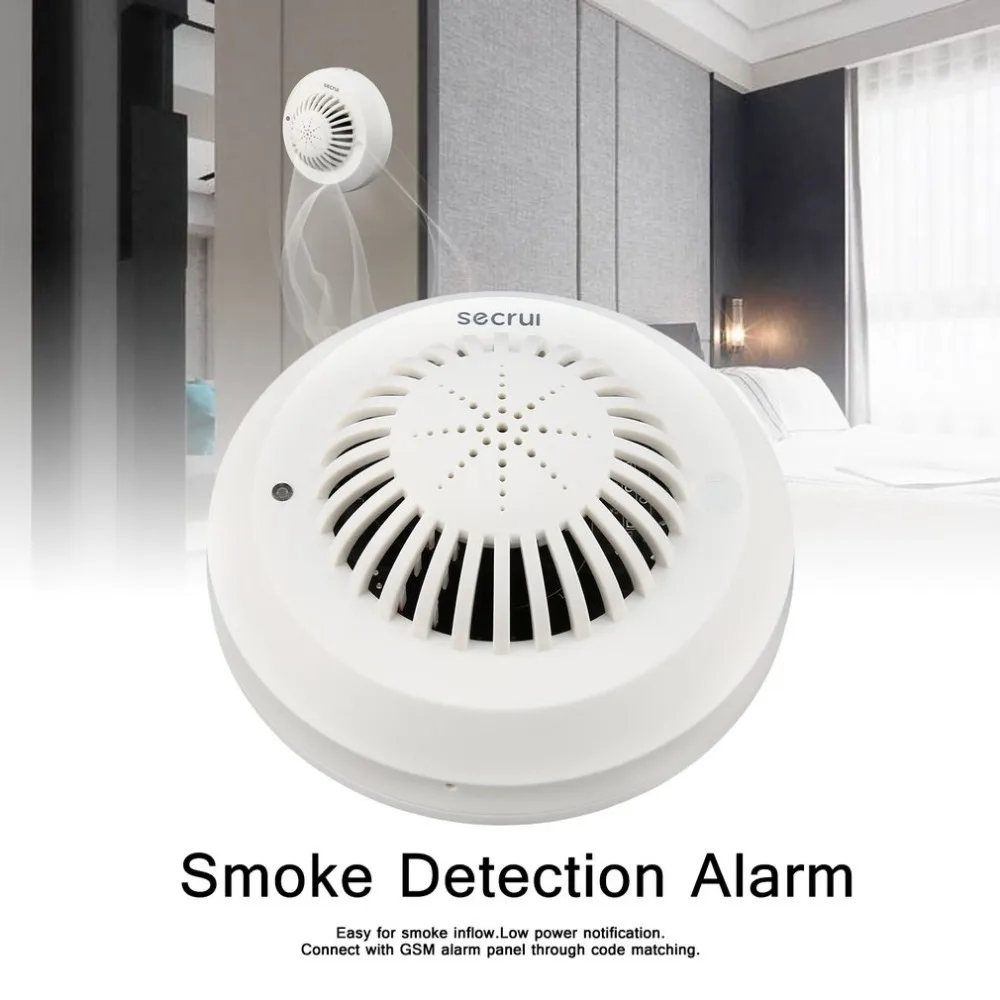

Secrui Smoke Detector Alarm Photoelectric Sensors Self-test Function High Sensitivity for Homes Shops Dance Halls Warehouses