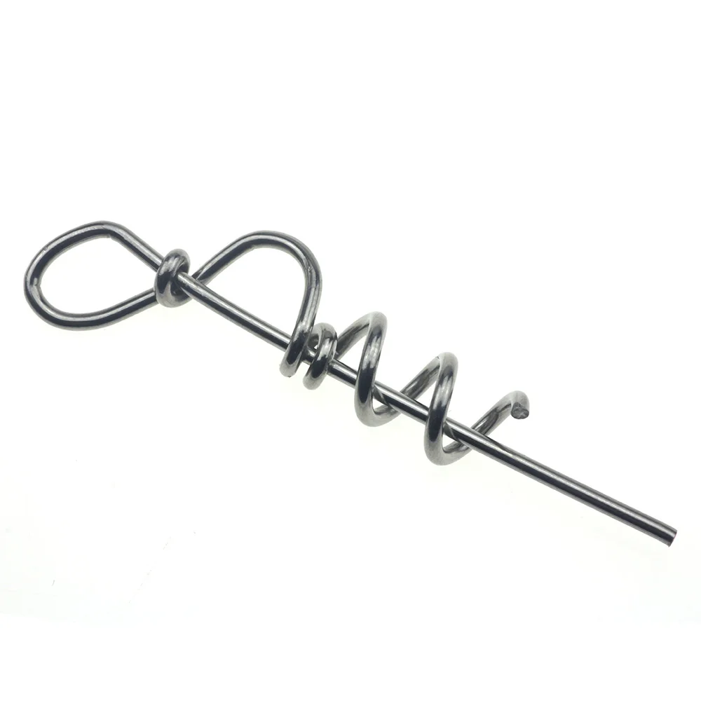 

Rompin 20pcs/lot Large Fishing Hook Centering Pins Fixed Latch Needle Spring Twist Crank Lock for Soft Lure Latch Pin Pesca