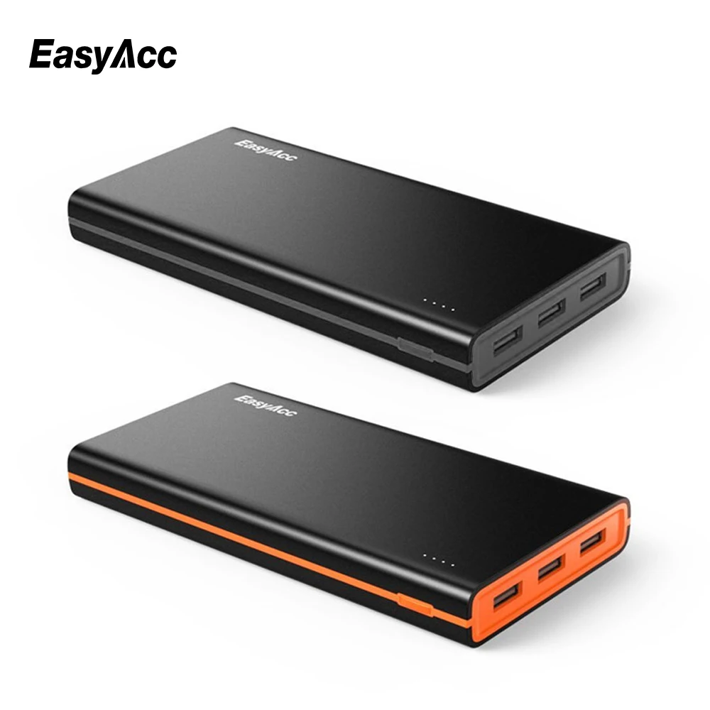 EasyAcc 4.8A Smart Output 15000mAh Power Bank with 3 USB Ports Portable