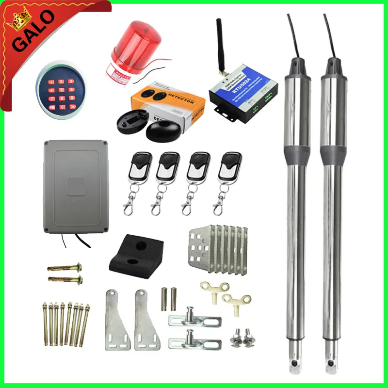 

galo Automatic Dual Swing Gate Opener Motor+Beam Sensor+wireless keyboard+gsm gate opener Combination set