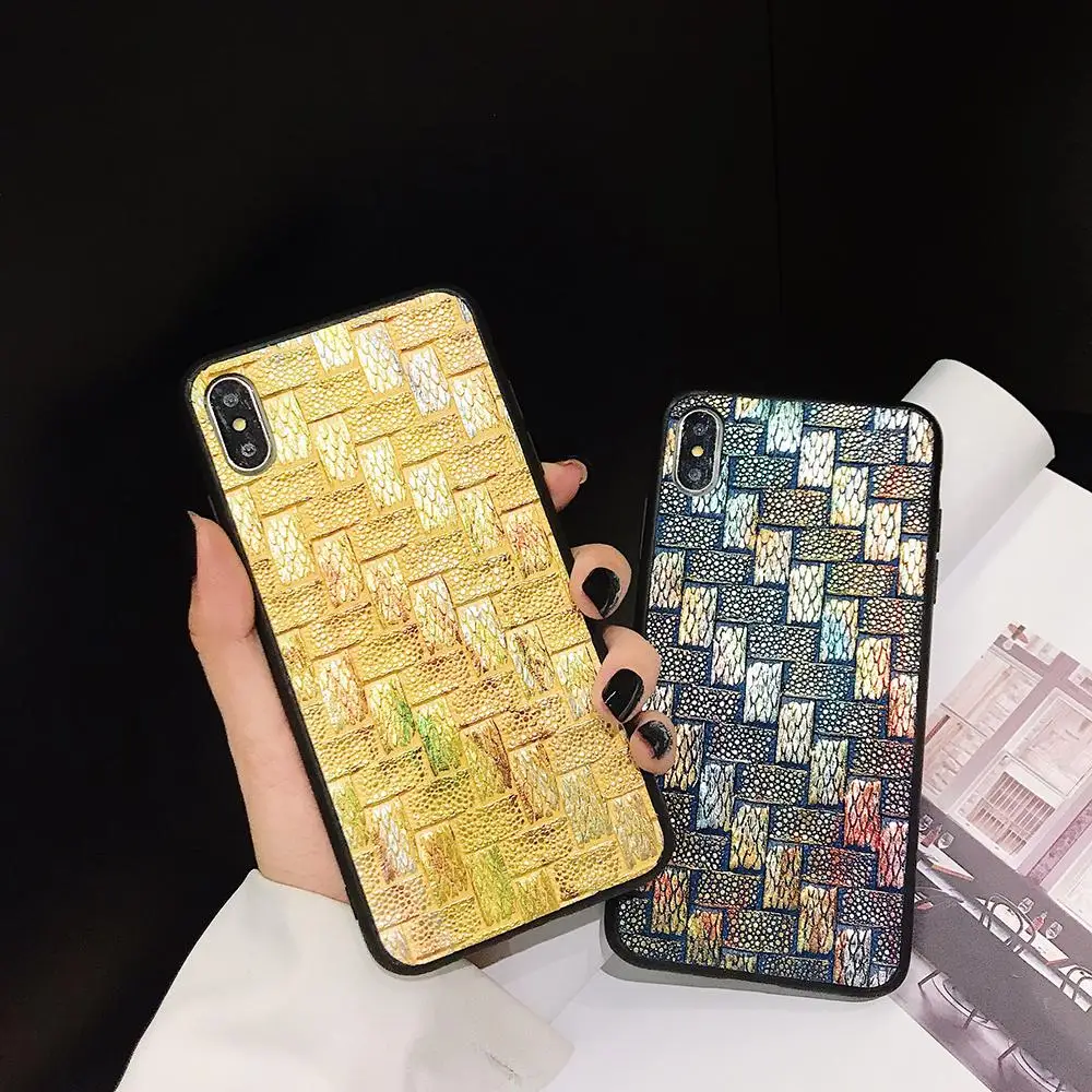 Роскошный тканый чехол для iPhone 5 5S SE 6 6s Plus 7 8 X XS Max мягкий силиконовый XR Fundas| |