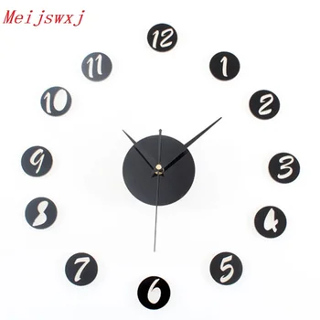 

2017 Meijswxj Clock Saat Reloj Duvar Saati Rivet Digital Wall Clock Self adhesive wall clocks Horloge Murale Relogio de parede