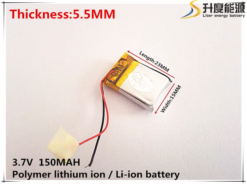 1 шт. [SD] 3,7 в, 150 мАч, [551523] полимер литий-ионный/литий-ионный аккумулятор для игрушка, портативное зарядное устройство, gps, mp3, mp4, сотовый телефон, динамик