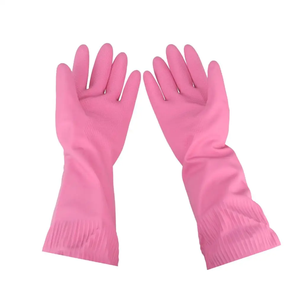 

Pair of Household Kitchen Gardening Rubber Gloves 30% Thicker More Durable Home Cleaning Dish Washing Anti Slip Multifunction