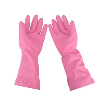 

Pair of Household Kitchen Gardening Rubber Gloves 30% Thicker More Durable Home Cleaning Dish Washing Anti Slip Multifunction