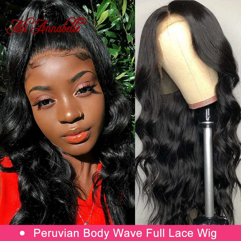 

Peruvian Body Wave Human Hair Wigs Glueless Full Lace Human Hair Wigs With Baby Hair Pre Plucked Remy Hair 150% Density