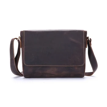 

Neweekend Men's Genuine Leather Messenger Bag Men Craze Horse Laptop Business Briefcase Handbag Bag Male Crossbody Flap Totes