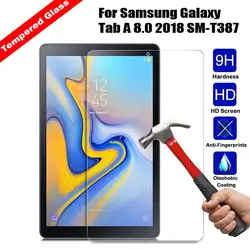 Дешевые закаленное Стекло Tablet Экран протектор уровень твердости 9H Ultra Slim глянцевая пленка для samsung Galaxy Tab 8,0 2018 SM-T387