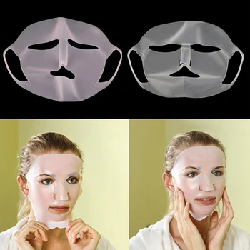 

Reusable 3D Silicone Mask Cover Locking Water Nutrition Fact Hydrating with Mask Brush For Sheet Mask Cover Face Care Tool