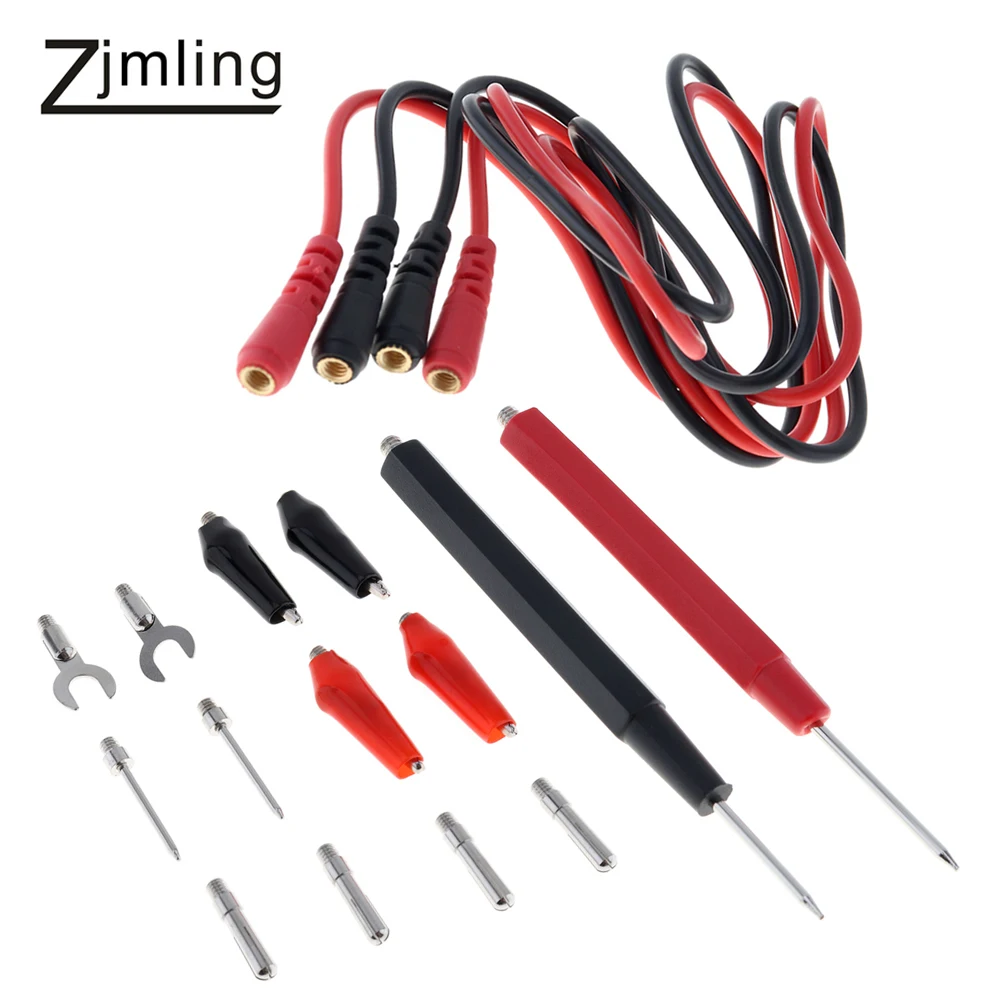 

16pcs Test Leads Kit Cable Alligator Clips Multifunction Probe Silicone Multi-meter Test Clip for Digital Multimeter Tester Tool