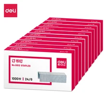 Deli staples Labor saving 24 / 6 Silver 1000pcs 12 # Special Staple a Box Sale New Arrival Promotion office series universal office series 24 6 steel staples silver
