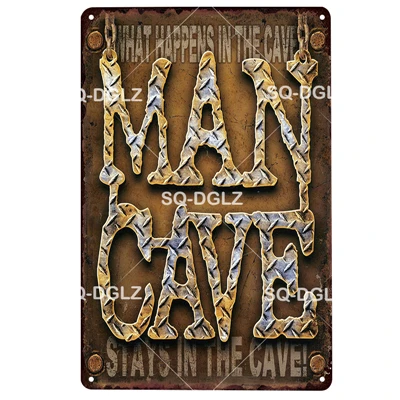 [SQ-DGLZ] Новые мужские правила пещеры металлическая жестяная вывеска говядины на стену для дома и бара дощечки с рисунком вечерние бар вывеска для декора художественный плакат металл - Цвет: 0943