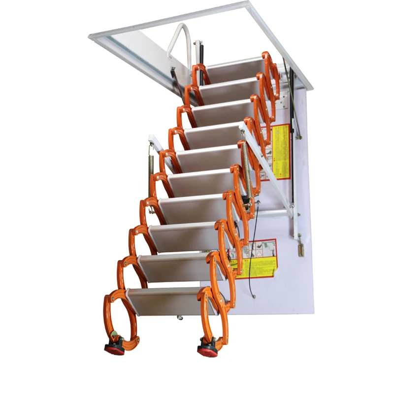 Противоскользящие лестницы чердак лестничные ступеньки лестница, Складная стремянка титана магниевого сплава портативный