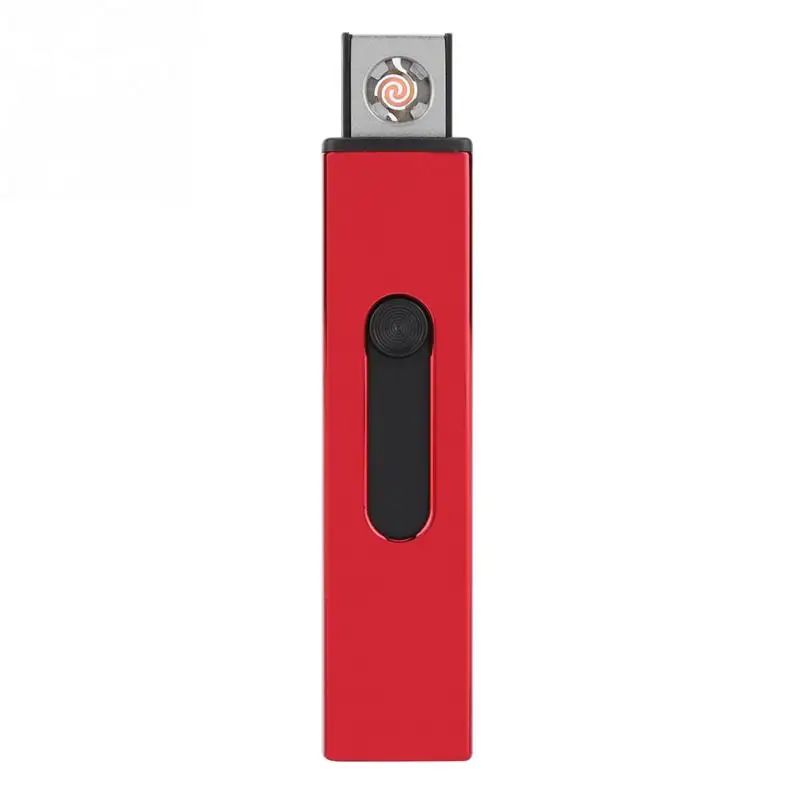 Сенсорный выключатель зажигалка Прикуриватель USB Электронная ветрозащитная Мужская Подарочная зажигалка аксессуары для курения - Цвет: Красный