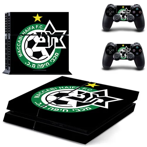 Maccabi Haifa FC наклейка для PS4 виниловая наклейка, стикер для консоли Playstation 4 и 2 контроллера наклейка PS4 - Цвет: DPTM0328