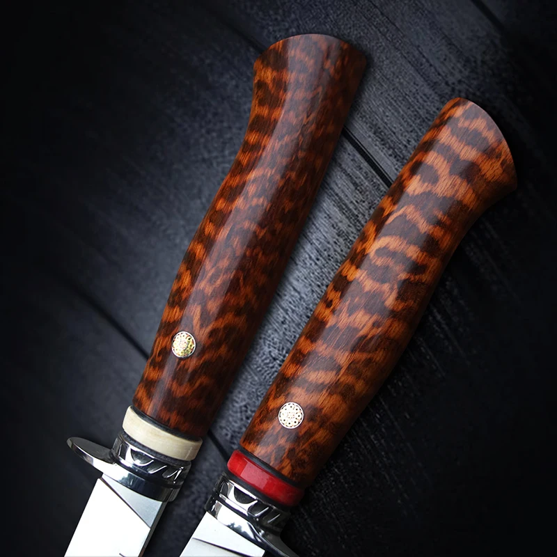 US $80.04 Turen Fishing Knife M390 Steel Blade Snakewood Handle Fixed Blade Hunting Knives Camping Straight Knife With Sheath