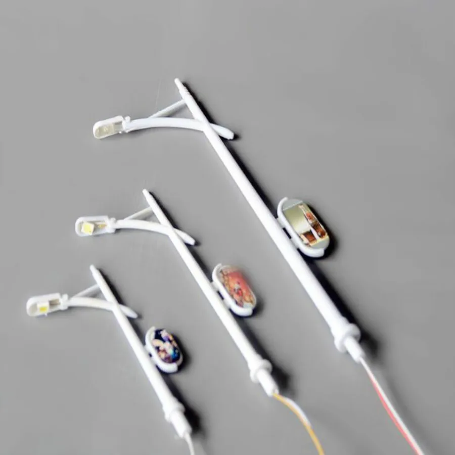 Goede 100 stks partij Building model materiaal DIY zand tafel model straat lamp reclame lamp licht LED licht straat lamp 3 v