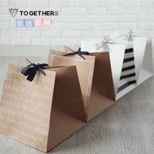 Together Flower Bag Series Square Wring Decoration Hand Together Flower Bag Series Square Wring Decoration Hand Held Paper Gift