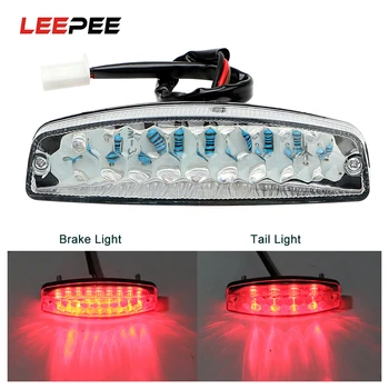 

LEEPEE LED Rear Lights Motorcycle Lighting Moto Tail Brake Light Indicator Lamp For ATV Quad Kart Universal Cafe Racer Red