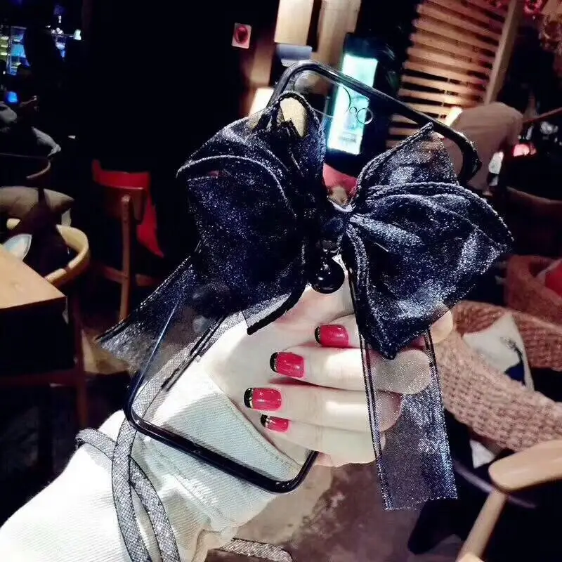 

Cute lace ribbon Butterfly knot phone case crystal strap for Samsung galaxy j2 j4 j5 j6 j7 a5 a6 a7 a8 2017 2018 prime plus pro