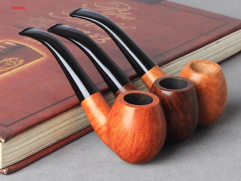 ft7-Briar Wood Handmade 3 Colors 9mm Activated Carbon Arylic Bent Mouthpiece