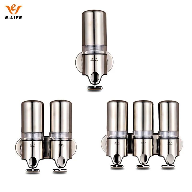 

Kitchen Stainless Steel Liquid Soap Dispenser Wall Mounted Soap Dispenser Stainless Steel Container Shampoo Dispenser Stainless