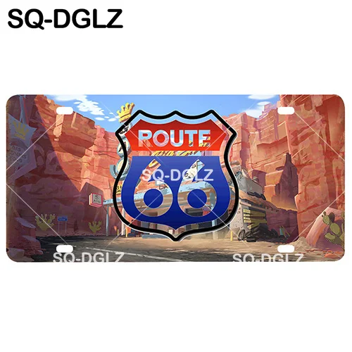 [SQ-DGLZ] Route 66 номерной знак Настенный декор мать дорога Олово знак США дорога металлическая картина "знак" таблички плакат - Цвет: 0606