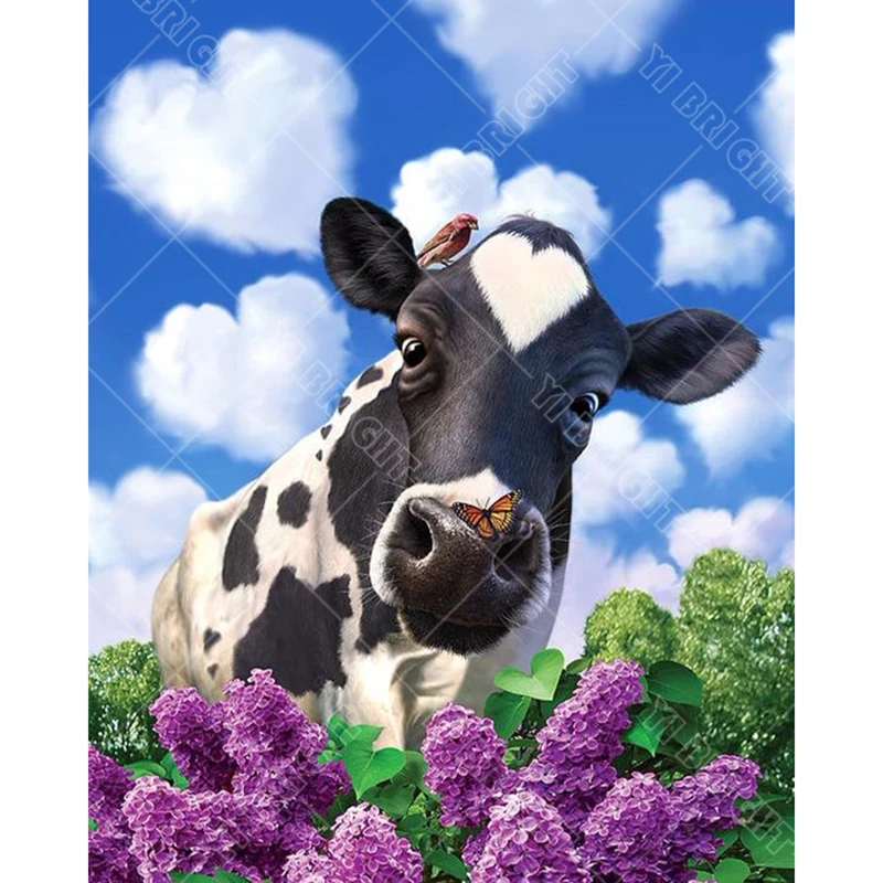 

Diamond Embroidery Love the Cows Animals Diy Diamond Mosaic Pictures For Living Room Icon Diamond Painting Butterfly Flowers YD