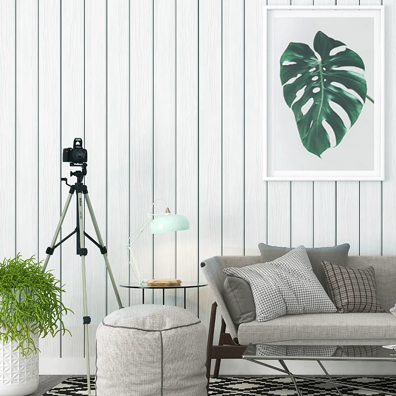 Modern High grade Gray Wood Pattern Wallpaper Nordic