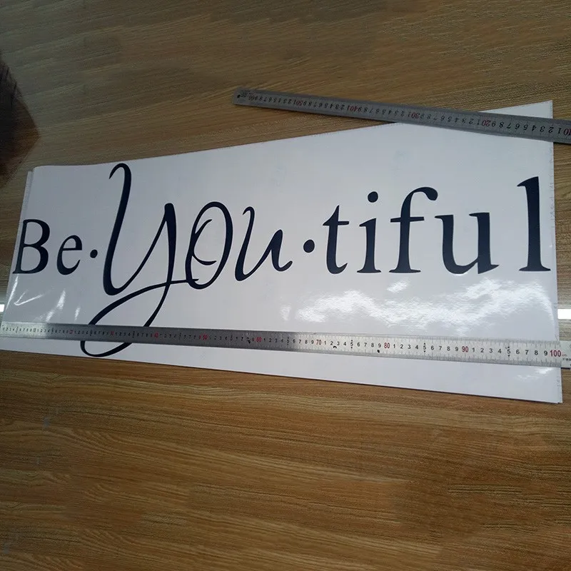 Виниловые наклейки на стены цитатой Be You tiful вдохновляющий текст красивый декор