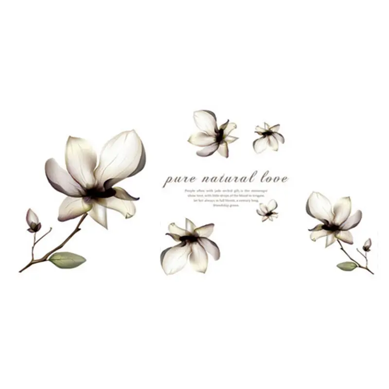 

Flowers Wall Sticker On The Wall Jade Orchid Wall Stickers Gome Decor Bedroom Backdrop Wall Decals