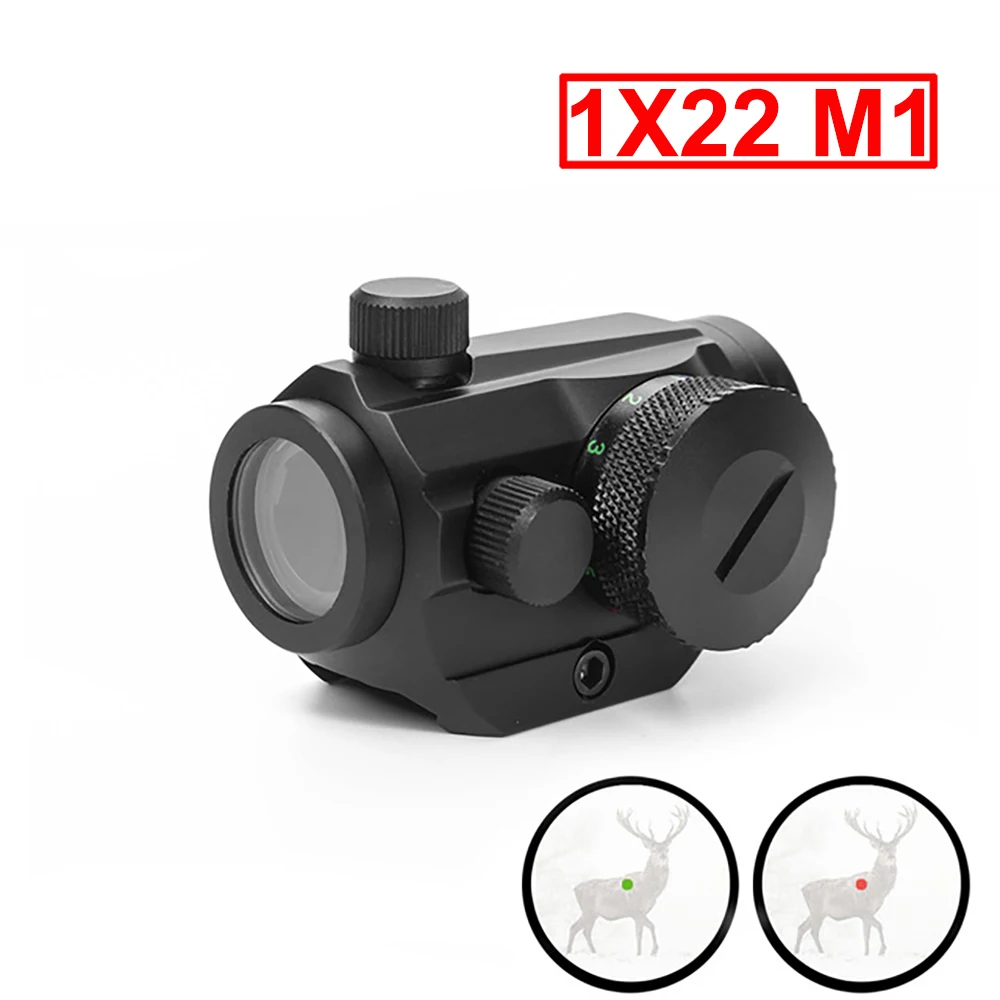 1X22 M1 Красный зеленый точка зрения 20 мм крепление видеодатчик Riflex прицелы для охоты тактический голографический прицел страйкбол воздушный оружейный прицел