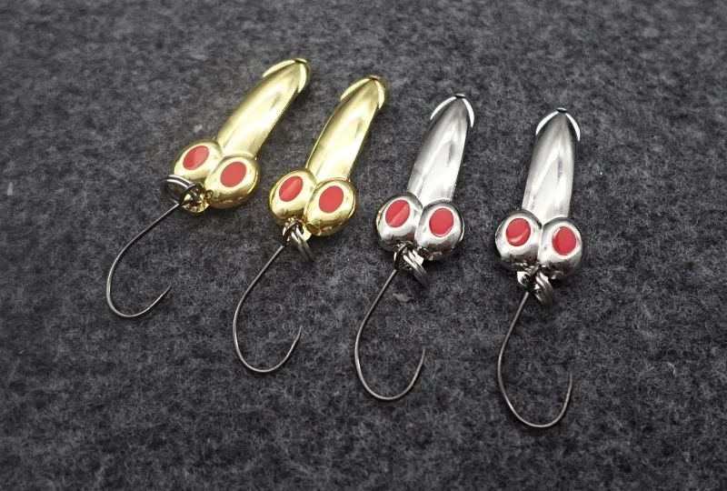 2.5g trout spoons brass fishing spoons pesca metal lures area trout fishing ultralight Fishing tackle Gold Silver color